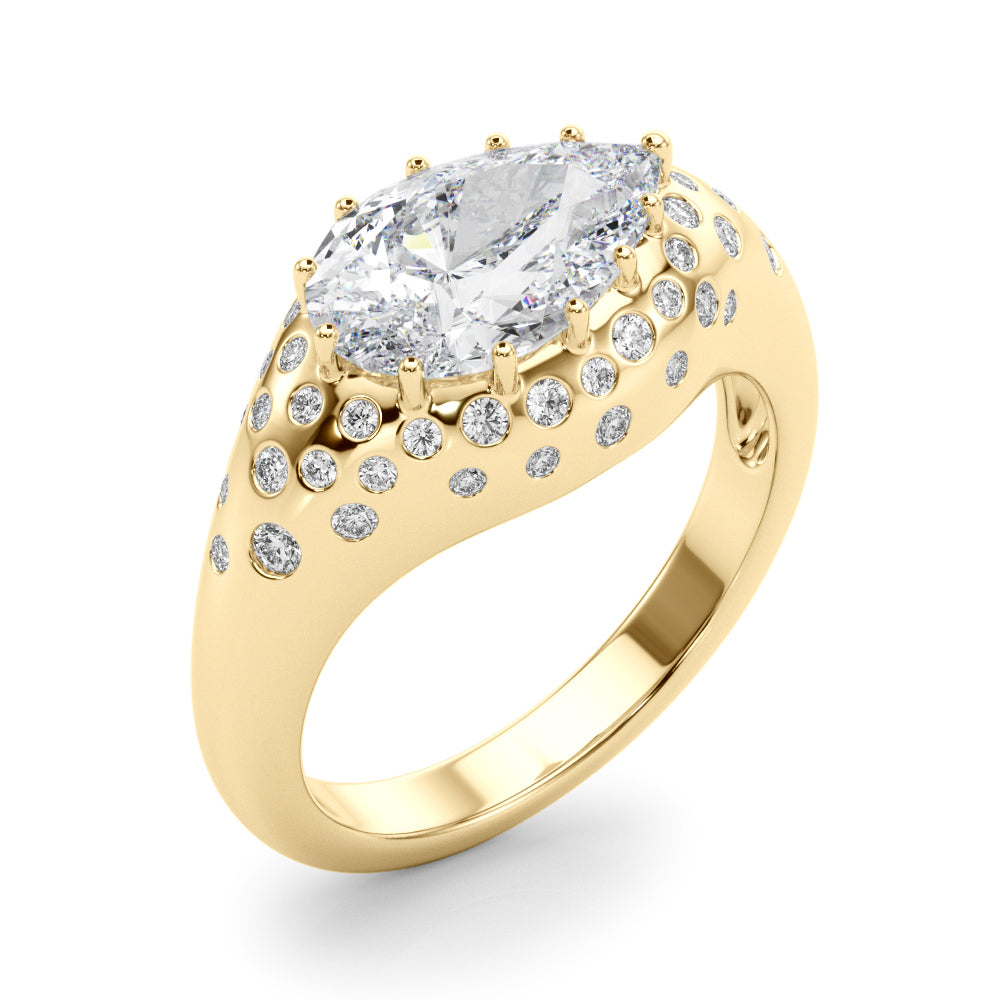 Pear Classic Lab Grown Diamond Engagement Ring - VS1 D/E/F | 14K & 18K Gold | 14K White Gold | Pear Lab Diamond | Picasso Gold & Diamond Chicago