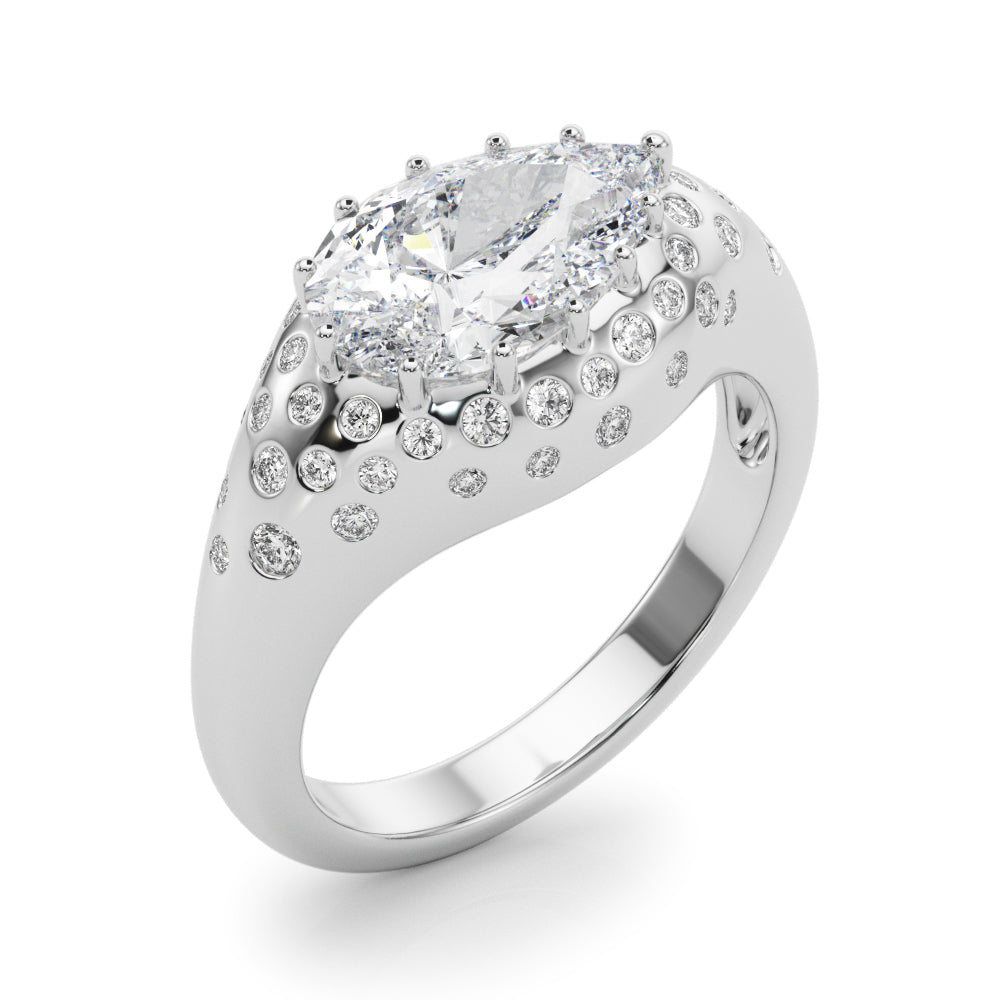 Pear Classic Lab Grown Diamond Engagement Ring - VS1 D/E/F | 14K & 18K Gold | 14K Yellow Gold | Pear Lab Diamond | Picasso Gold & Diamond Chicago