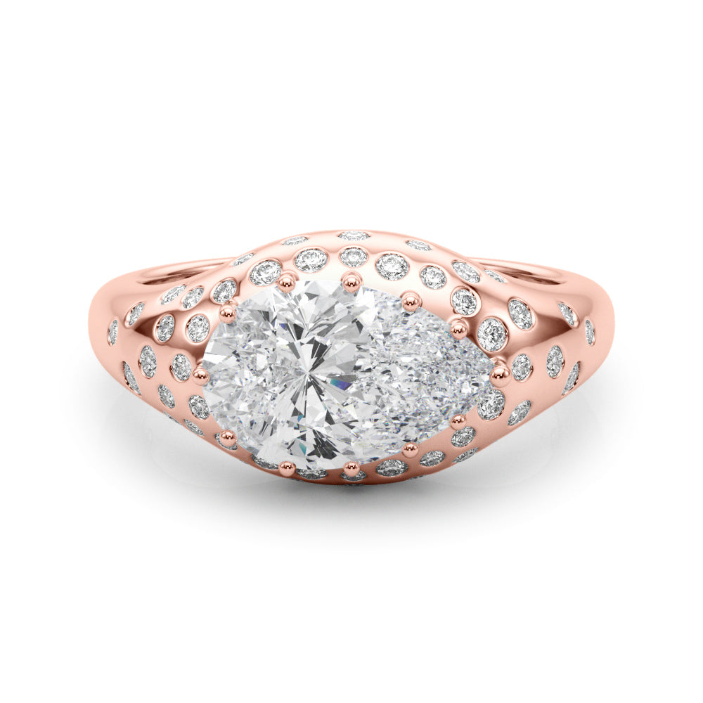 Pear Classic Lab Grown Diamond Engagement Ring - VS1 D/E/F | 14K & 18K Gold | 18K Rose Gold | Pear Lab Diamond | Picasso Gold & Diamond Chicago