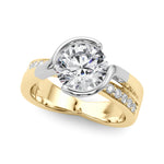 Round Bypass Lab Grown Diamond Engagement Ring - VS1 D/E/F | 14K & 18K Gold | 14K White Gold | Round Lab Diamond | Picasso Gold & Diamond Chicago