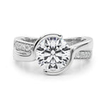 Round Bypass Lab Grown Diamond Engagement Ring - VS1 D/E/F | 14K & 18K Gold | 14K Rose Gold | Round Lab Diamond | Picasso Gold & Diamond Chicago