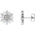 Vintage-Inspired 14K White Gold 1 CTW Natural Diamond Stud Earrings - Picasso Gold & Diamond Jewelry