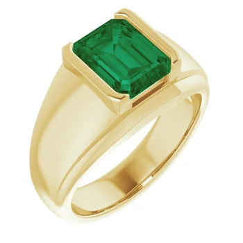 14K Gold 10x8 Emerald Ring