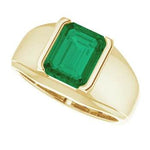14K Gold 10x8 Emerald Ring - Picasso Gold & Diamond Jewelry