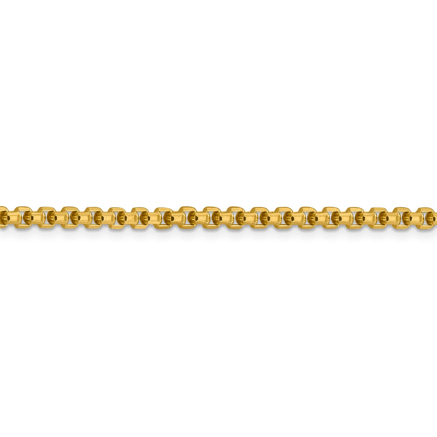 14k 3.6mm Semi-Solid Round Box Chain