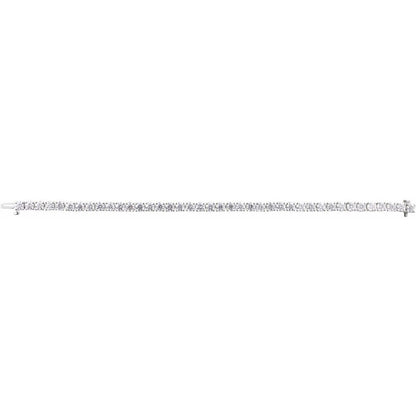 14K White Gold 10 CTW Lab-Grown Diamond Line Bracelet - 7