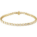 14K Yellow Gold 6 1/4 CTW Lab-Grown Diamond Line Bracelet – 7” - Picasso Gold & Diamond Jewelry