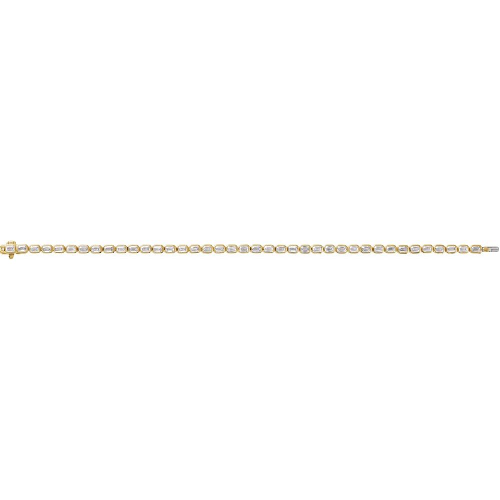 14K Yellow Gold 6 1/4 CTW Lab-Grown Diamond Line Bracelet – 7”