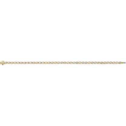 14K Yellow Gold 6 1/4 CTW Lab-Grown Diamond Line Bracelet – 7”
