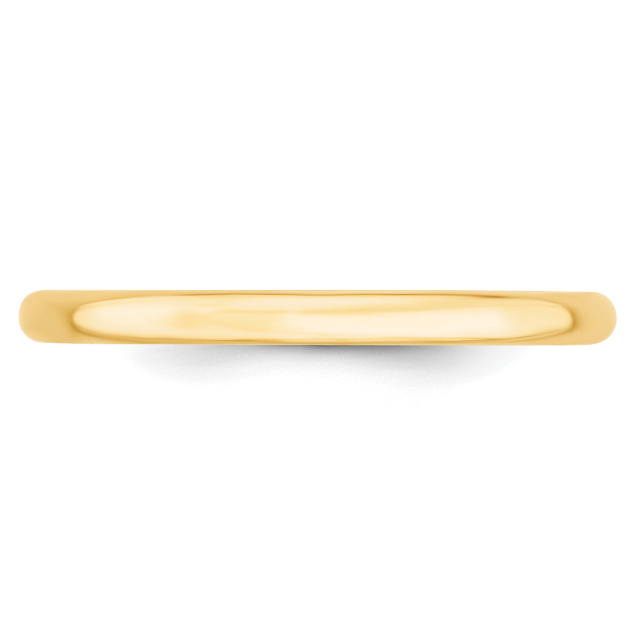14K Yellow Gold 2mm Comfort Fit Wedding Band – Lightweight Classic