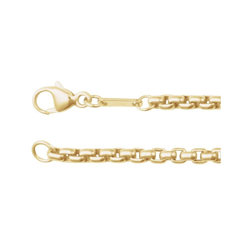 14K Gold 2.6 mm Box Chain 20" - Picasso Gold & Diamond Jewelry