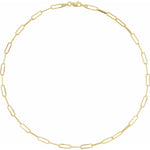 14K Gold 16" Paperclip Chain - Picasso Gold & Diamond Jewelry