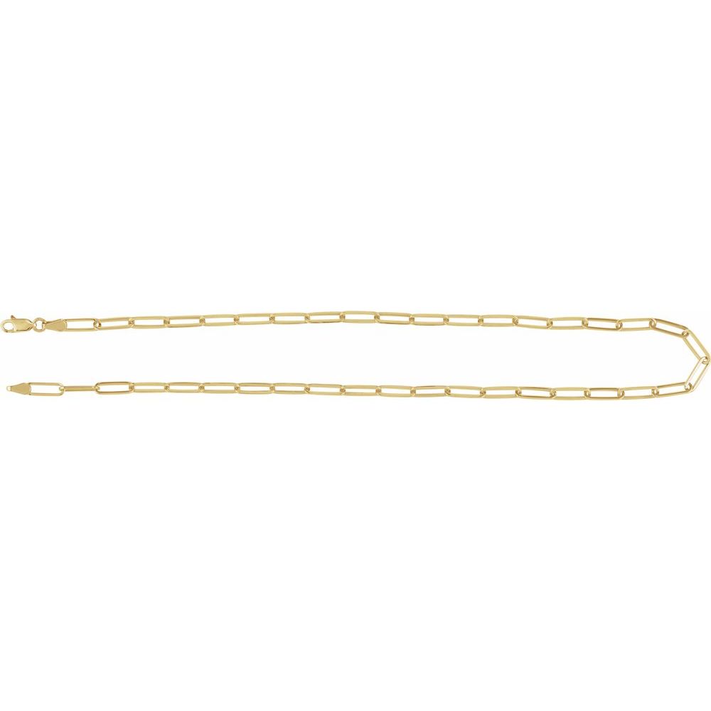 14K Gold 16" Paperclip Chain - Picasso Gold & Diamond Jewelry