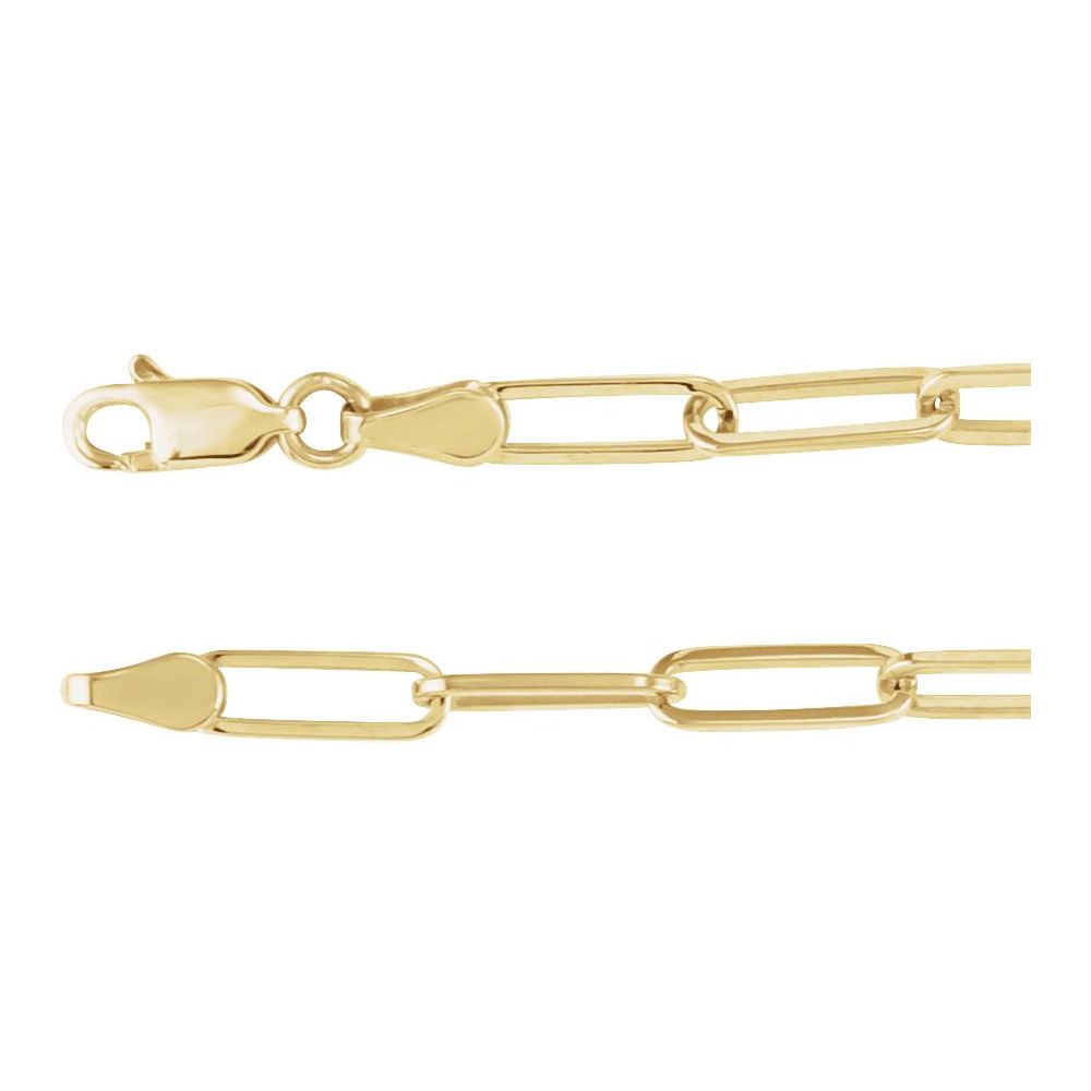 14K Gold 16" Paperclip Chain - Picasso Gold & Diamond Jewelry