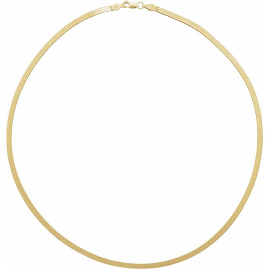 14K Gold Herringbone Chain 18" - 20"