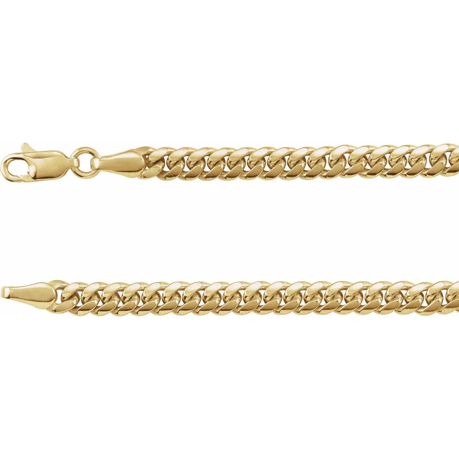 14K Yellow Gold Miami Cuban Curb Chain Necklace - 4.35mm, 18 & 24 inches: Timeless Elegance and Quality Craftsmanship - Picasso Gold & Diamond Jewelry