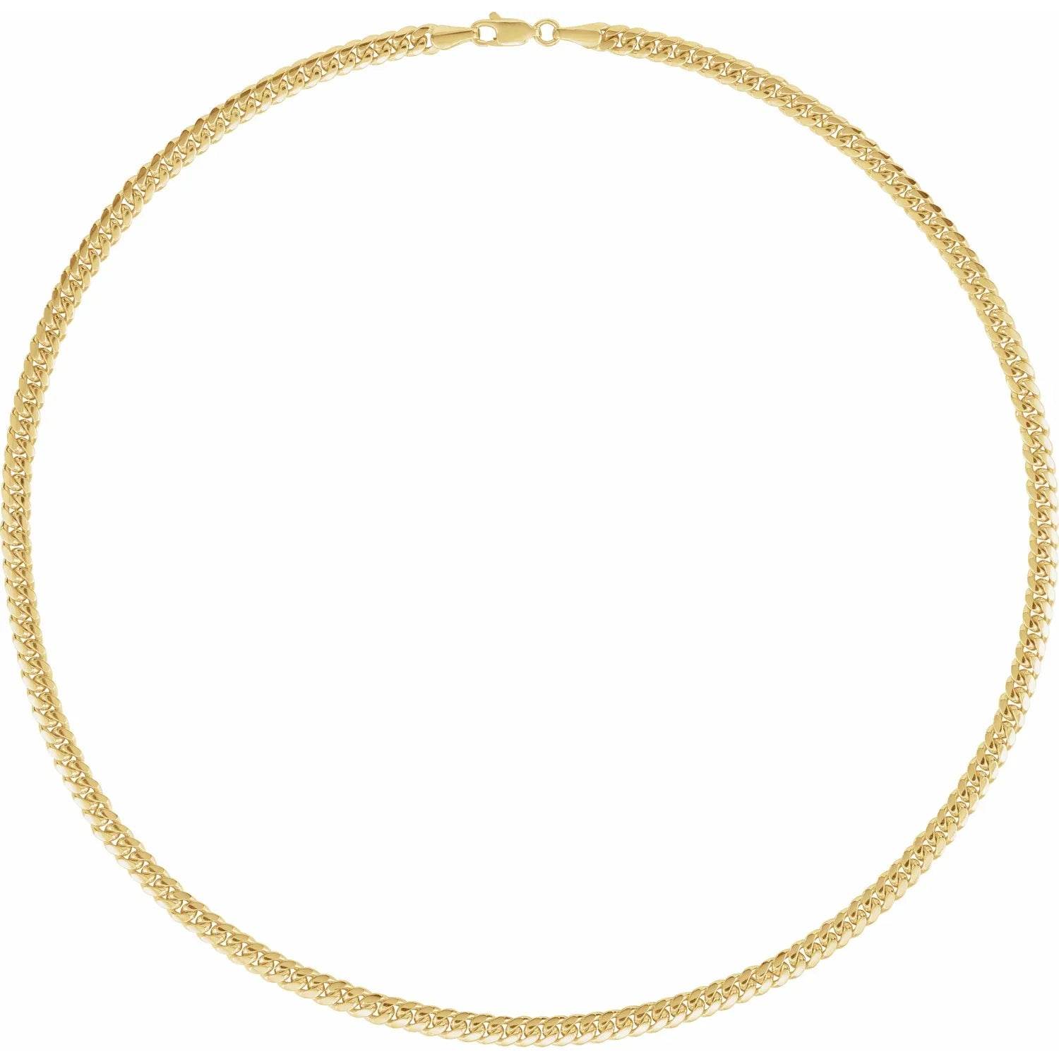 14K Yellow Gold Miami Cuban Curb Chain Necklace - 4.35mm, 18 & 24 inches: Timeless Elegance and Quality Craftsmanship - Picasso Gold & Diamond Jewelry