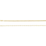 14K yellow curb and paperclip chain