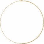 14K yellow curb and paperclip chain