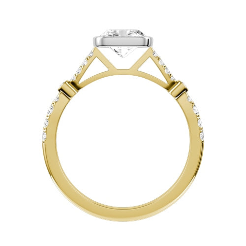 Cushion Lab-grown Diamond Bridal Ring — front