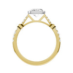 Cushion Lab-grown Diamond Bridal Ring — front