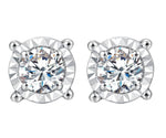 14K White Gold 0.50 Carat Round Earrings - Picasso Gold & Diamond Jewelry