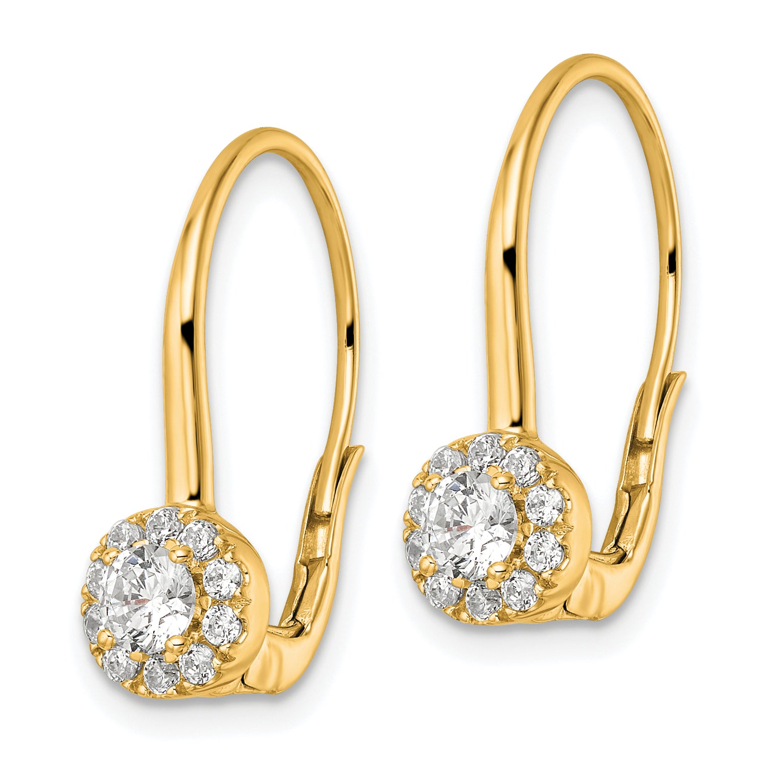 14K Lab Grown VS/SI FGH Dia Leverback Drop Earrings