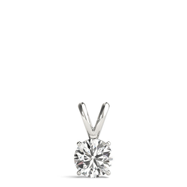 1 ct tw Round Lab Grown Diamond Pendant in 14K White Gold
