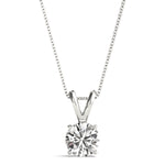 5/8 ct tw Round Lab Grown Diamond Pendant in 14K White Gold