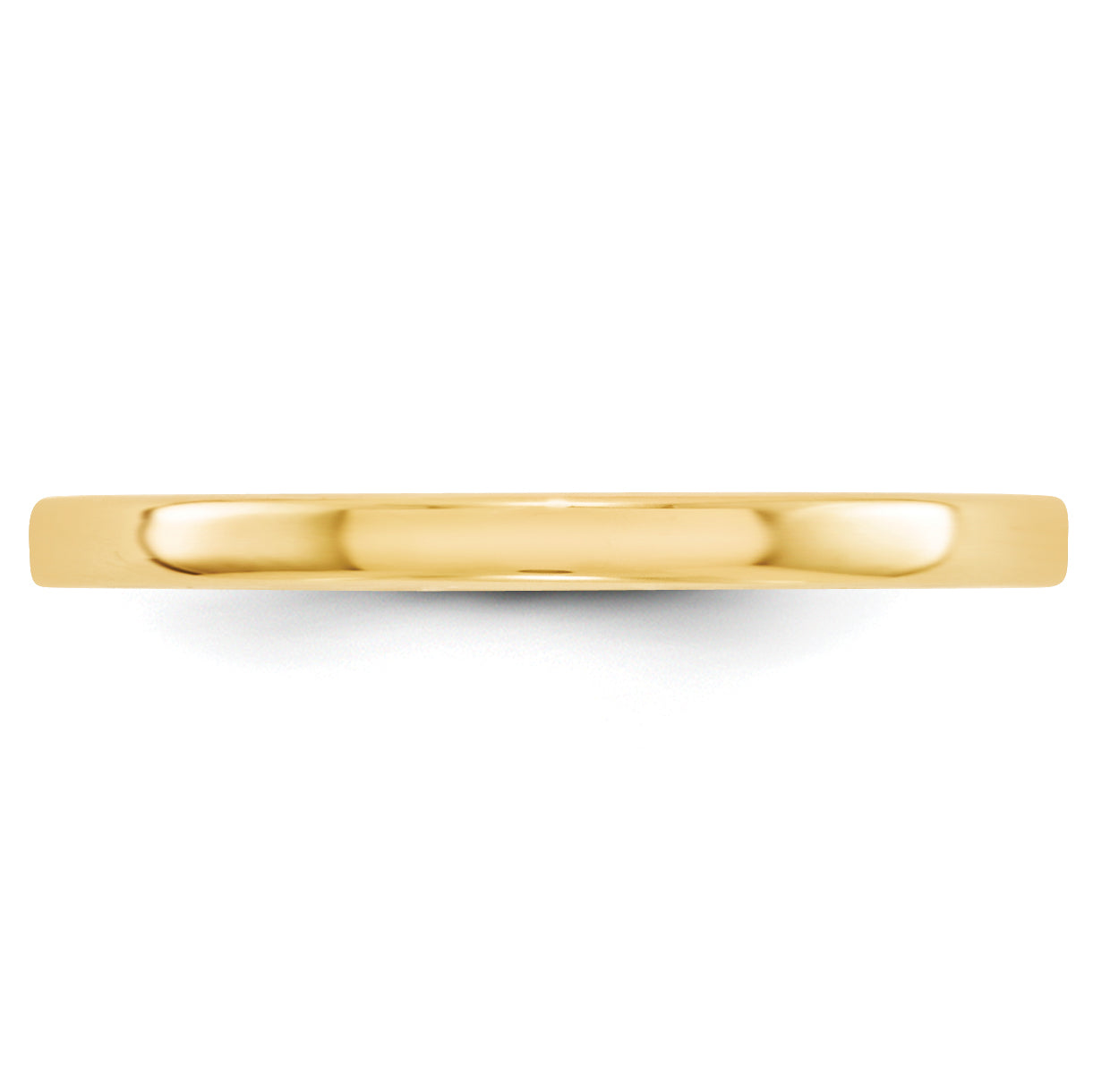 14KY 2mm LTW Flat Band Size 9.5