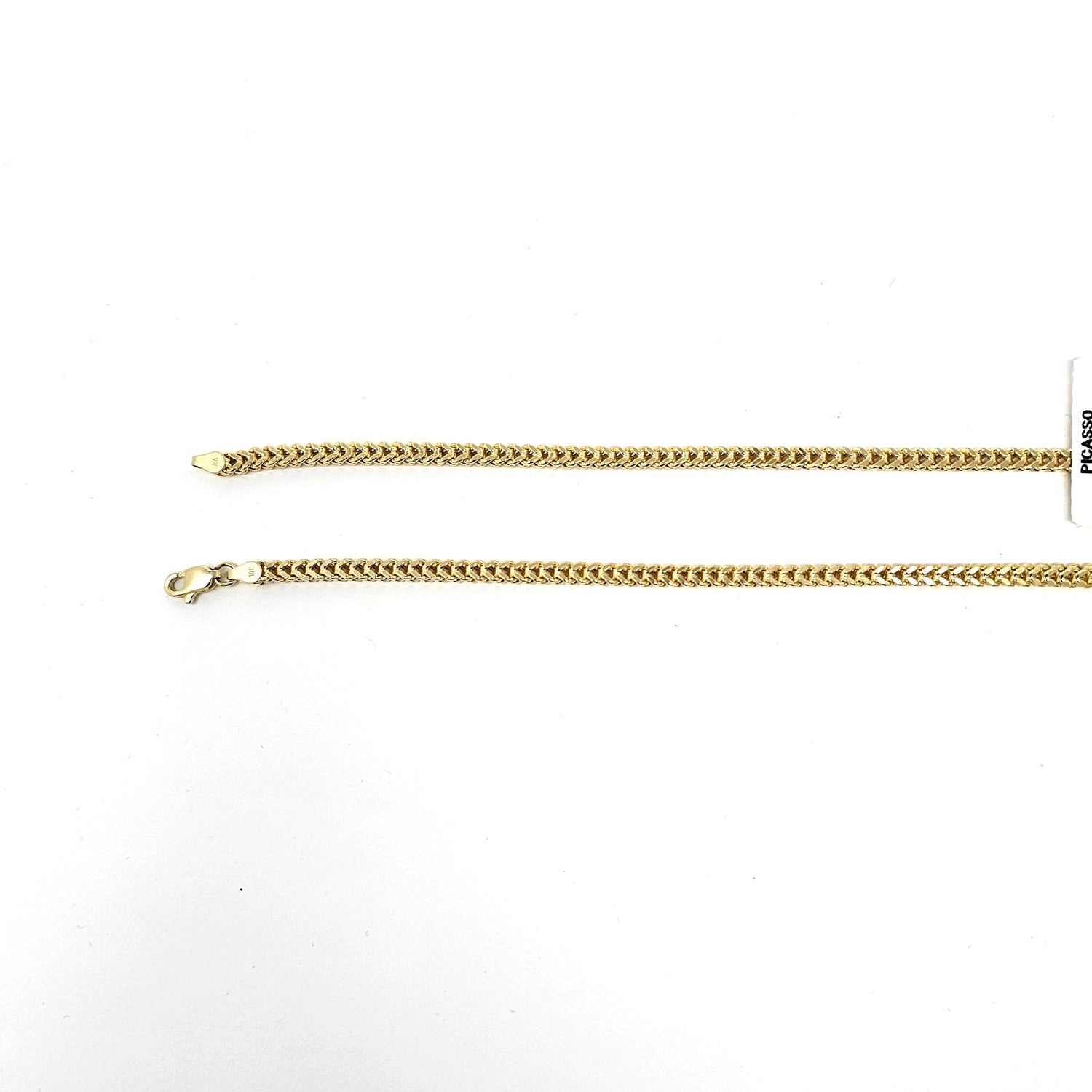 Elegant 10KT Hollow Franco Chain 22-Inch 3mm: Timeless Style - Picasso Gold & Diamond Jewelry
