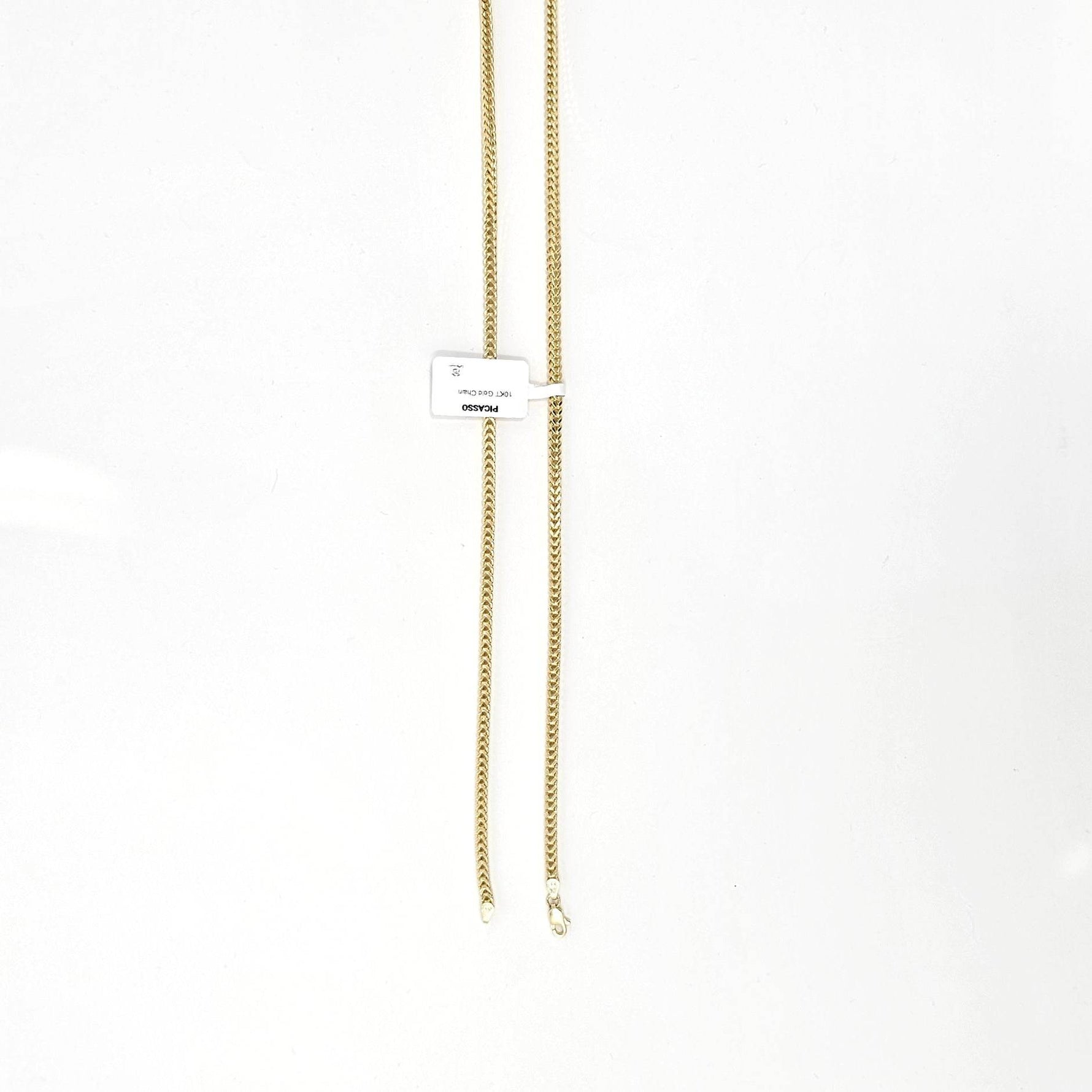 Elegant 10KT Hollow Franco Chain 22-Inch 3mm: Timeless Style - Picasso Gold & Diamond Jewelry