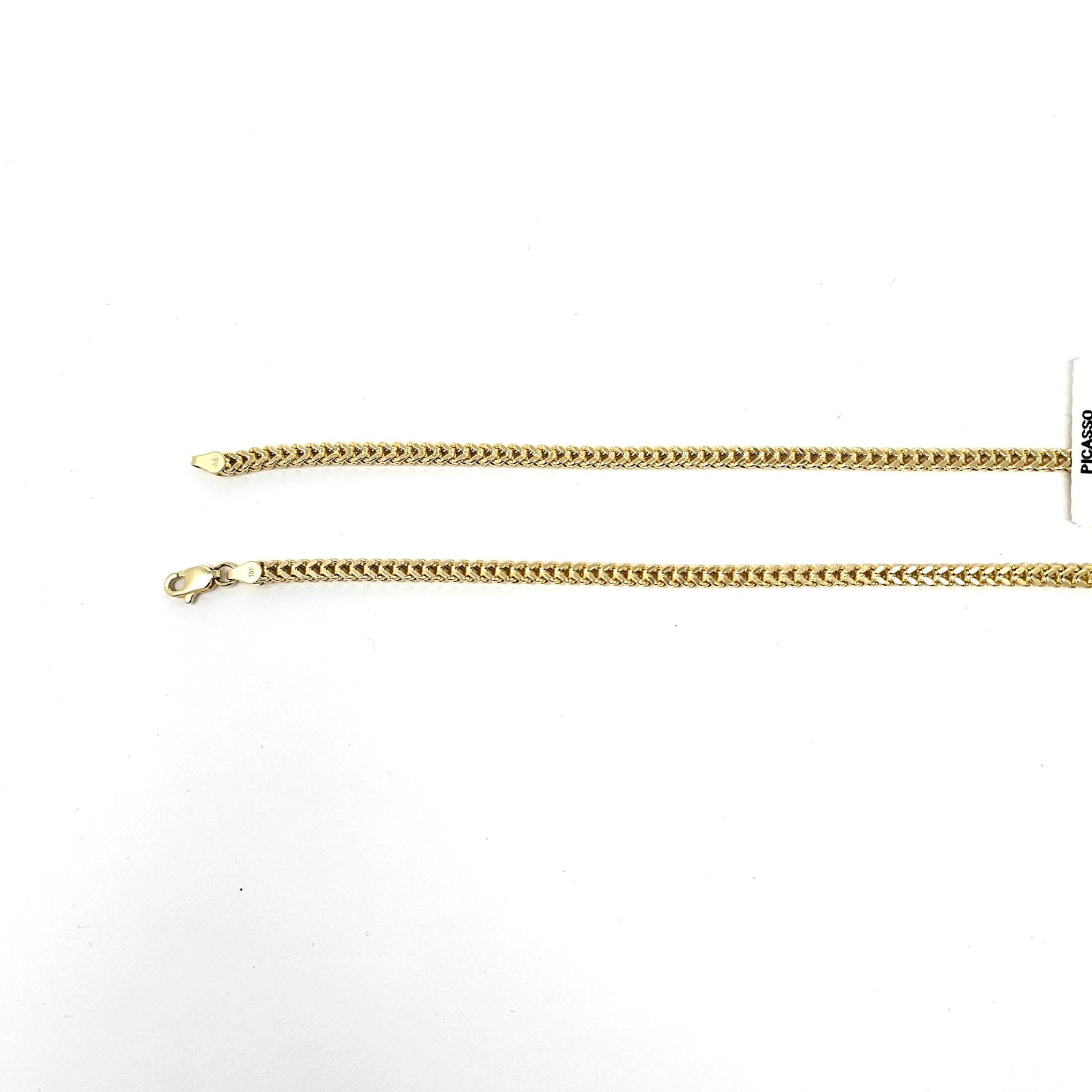 Elegant 10KT Hollow Franco Chain 22-Inch 3mm: Timeless Style - Picasso Gold & Diamond Jewelry