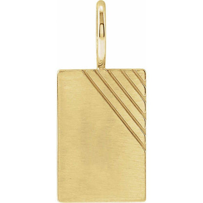 14K Gold Engravable Dog Tag - Picasso Gold & Diamond Jewelry
