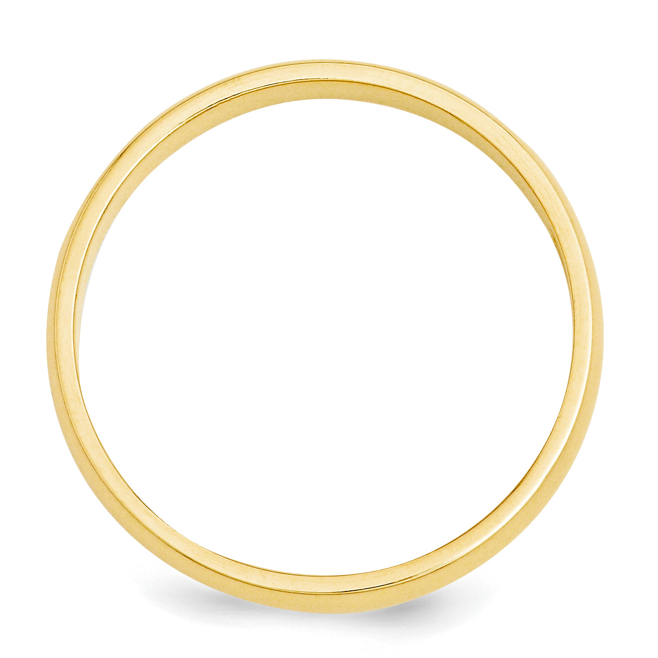 14KY 3mm Half-Round Wedding Band Size 11