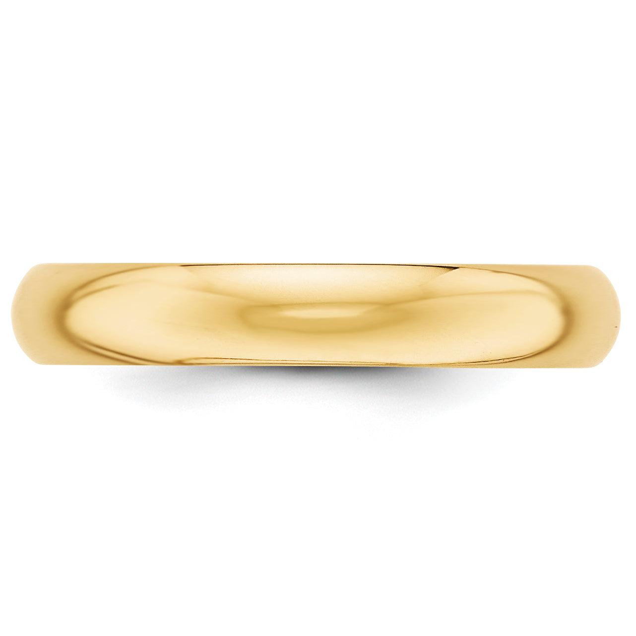 14KY 4mm Half-Round Wedding Band Size 7