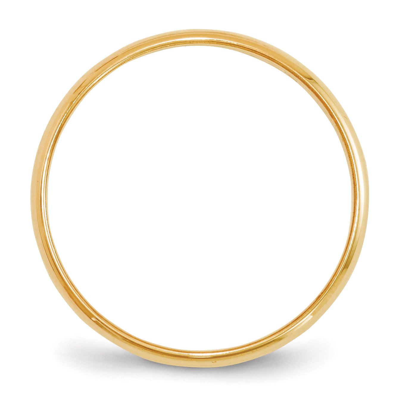 14KY 2mm LTW Half Round Band Size 9.5