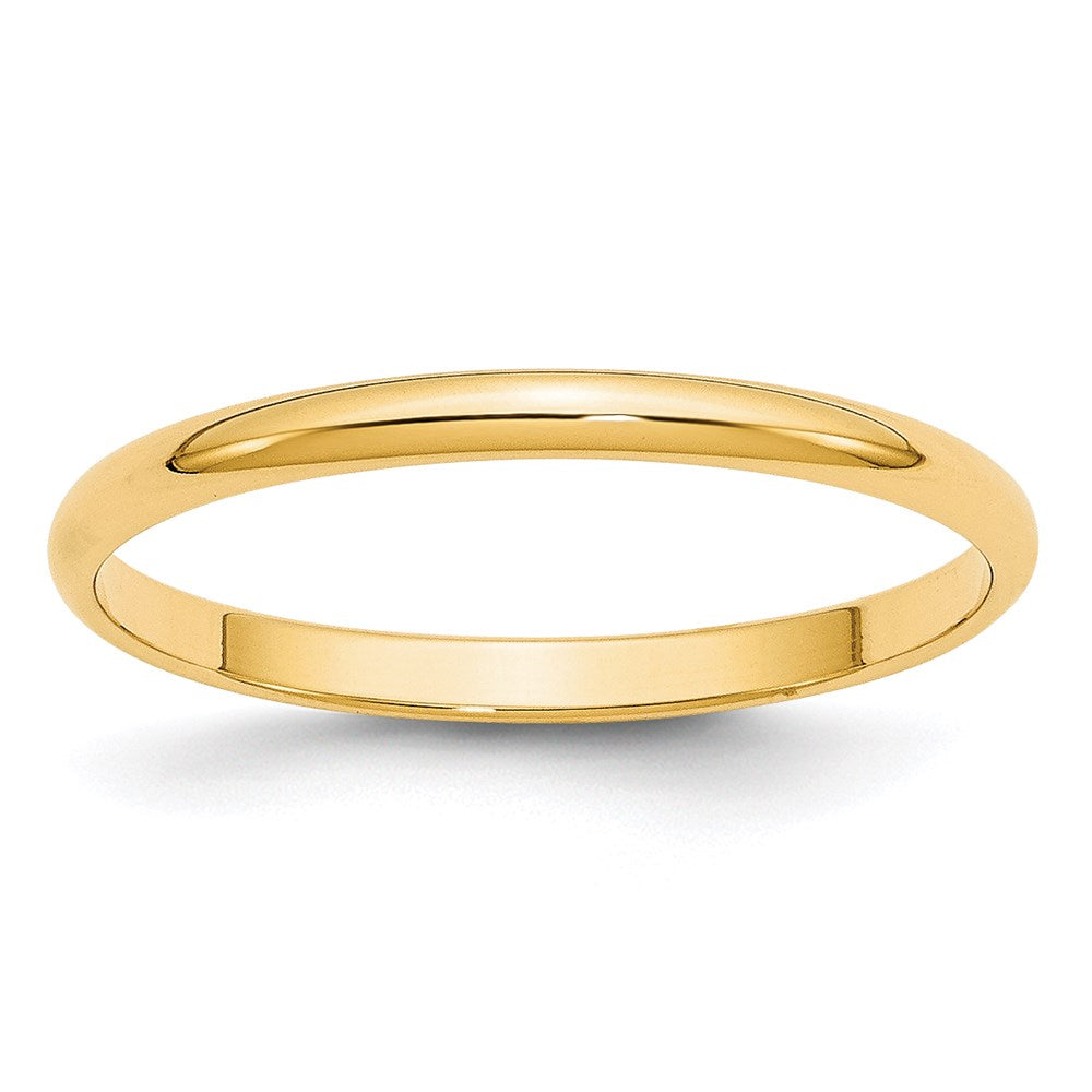 14KY 2mm LTW Half Round Band Size 6.5