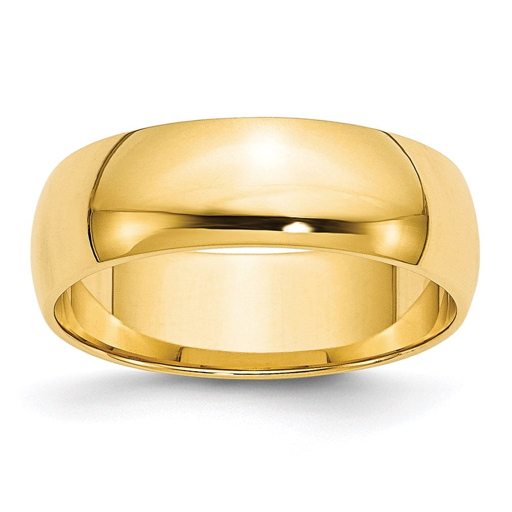 14KY 6mm LTW Half Round Band Size 13.5