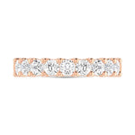 18K Rose Gold 1 3/4 Ct.Tw. Cushion Shape Lab Grown Diamond Half Way Eternity Band  Picasso Gold & Diamond Jewelry