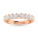 14K Rose Gold 4 3/4 Ct.Tw. Cushion Shape Diamond Half Way Eternity Band  Picasso Gold & Diamond Jewelry