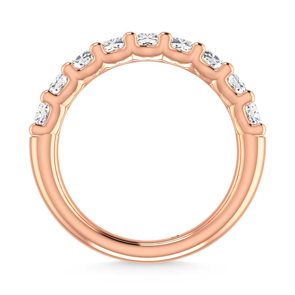 14K Rose Gold 1 Ct.Tw. Cushion Shape Diamond Half Way Eternity Band  Picasso Gold & Diamond Jewelry