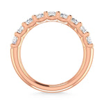 18K Rose Gold 2 1/4 Ct.Tw. Cushion Shape Lab Grown Diamond Half Way Eternity Band  Picasso Gold & Diamond Jewelry