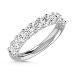 14K White Gold 2 7/8 Ct.Tw. Cushion Shape Diamond Half Way Eternity Band  Picasso Gold & Diamond Jewelry