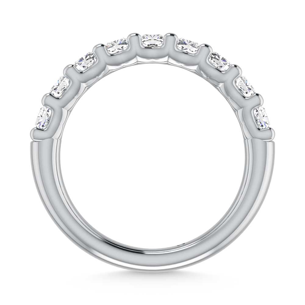 14K White Gold 4 3/4 Ct.Tw. Cushion Shape Diamond Half Way Eternity Band  Picasso Gold & Diamond Jewelry