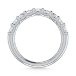 18K White Gold 1 Ct.Tw. Cushion Shape Lab Grown Diamond Half Way Eternity Band  Picasso Gold & Diamond Jewelry