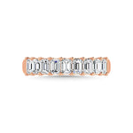 18K Rose Gold 3 3/4 Ct.Tw. Emerald Shape Diamond Half Way Eternity Band  Picasso Gold & Diamond Jewelry