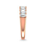 18K Rose Gold 3 3/4 Ct.Tw. Emerald Shape Diamond Half Way Eternity Band  Picasso Gold & Diamond Jewelry