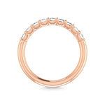 18K Rose Gold 2 7/8 Ct.Tw. Emerald Shape Diamond Half Way Eternity Band  Picasso Gold & Diamond Jewelry
