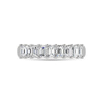 18K White Gold 3 3/4 Ct.Tw. Emerald Shape Diamond Half Way Eternity Band  Picasso Gold & Diamond Jewelry